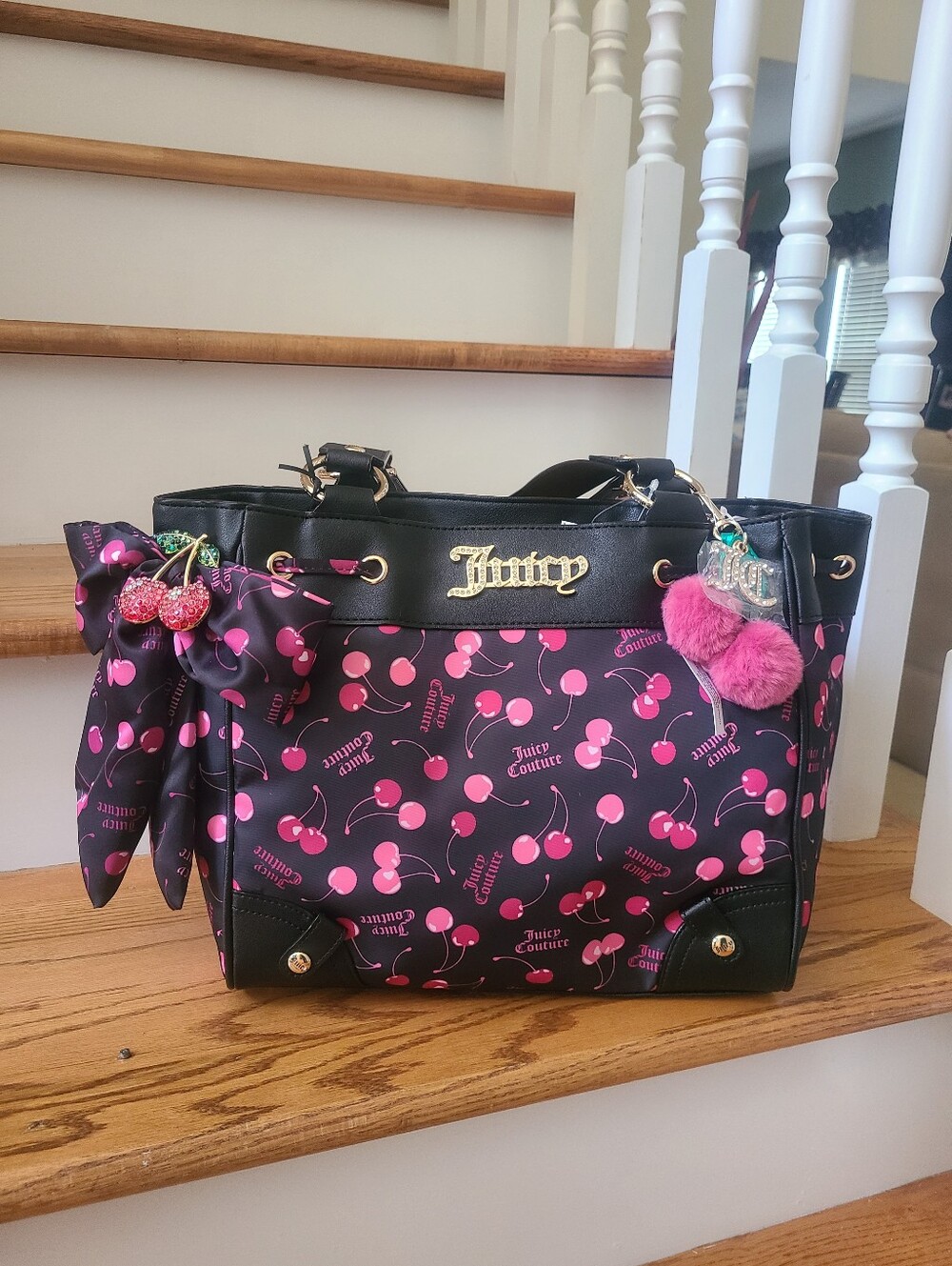 🍒 Juicy Couture Cherry Daydreamer Tote Y2K Viral HTF